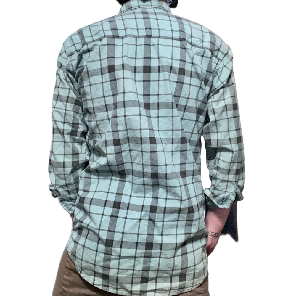 International Clubbrooke Mens Plaid Long Sleeve Two Pocket Shirt